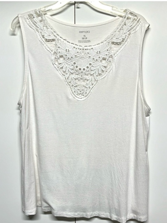 esmara Tops - White Eyelet Tank Top